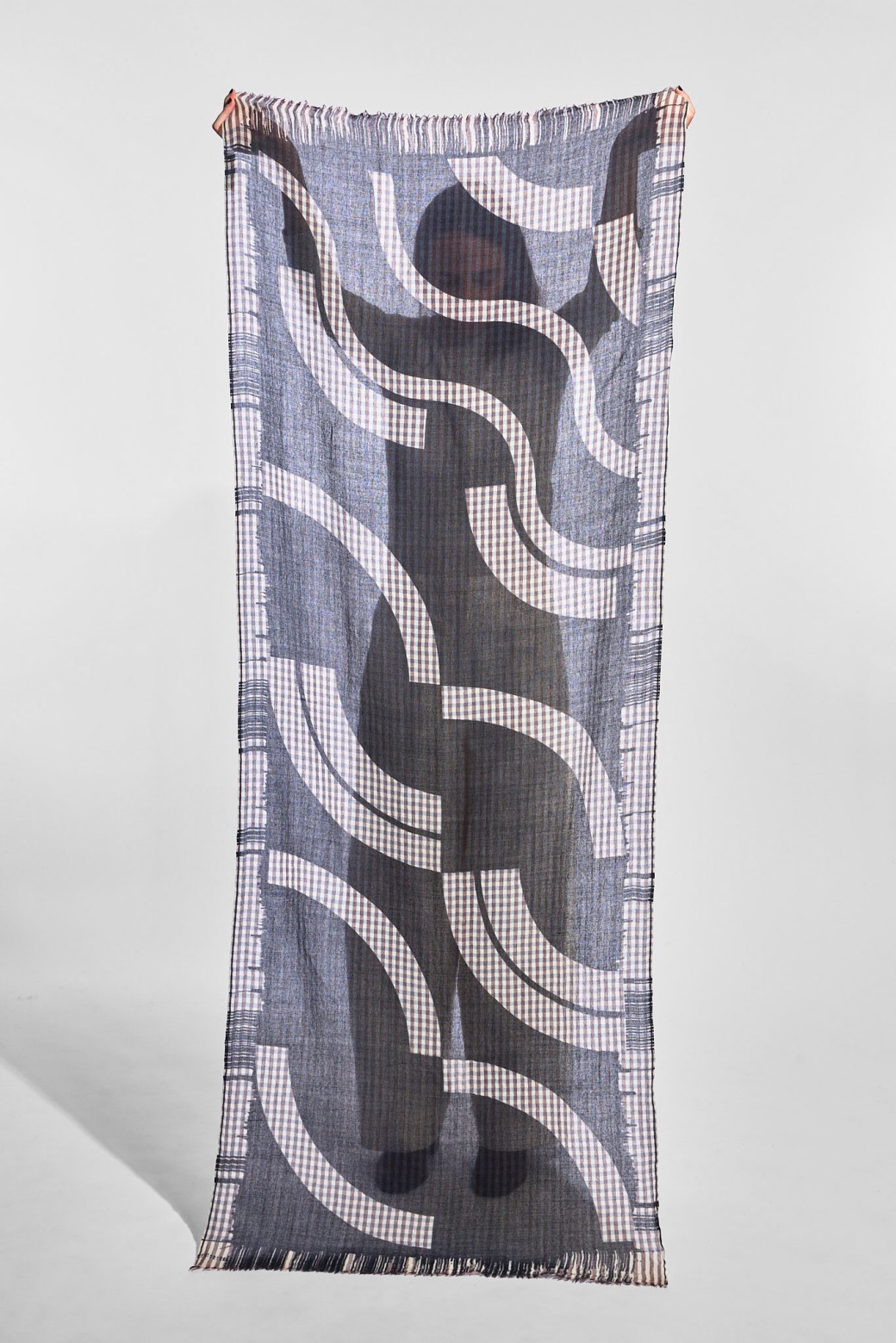 Wave Petrol Blue Scarf