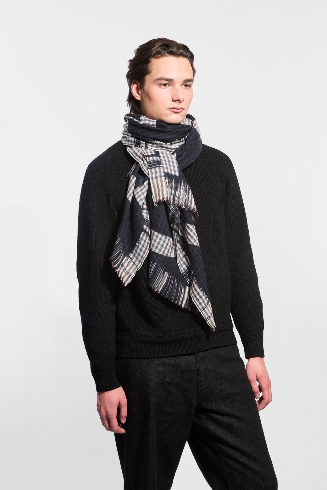Wave Petrol Blue Scarf