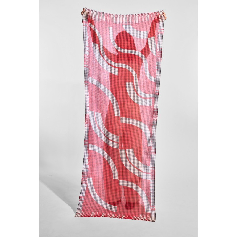 Wave Red Scarf