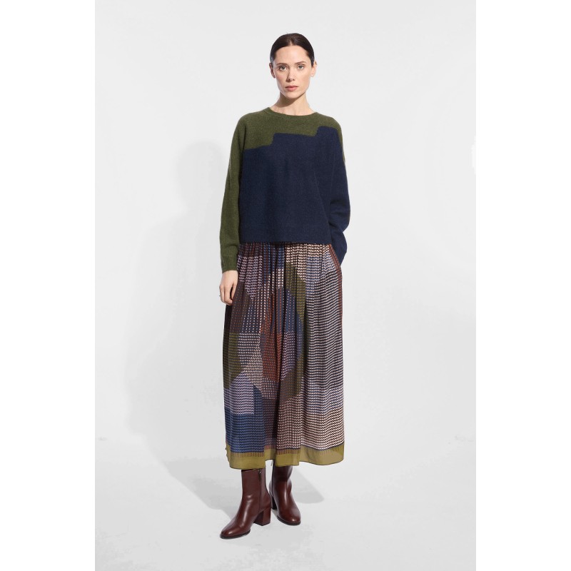 Pull Eliott Milos Vert Bleu