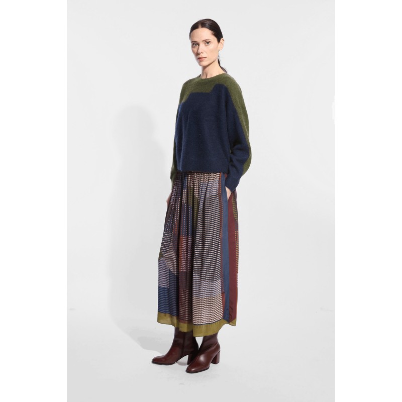 Pull Eliott Milos Vert Bleu