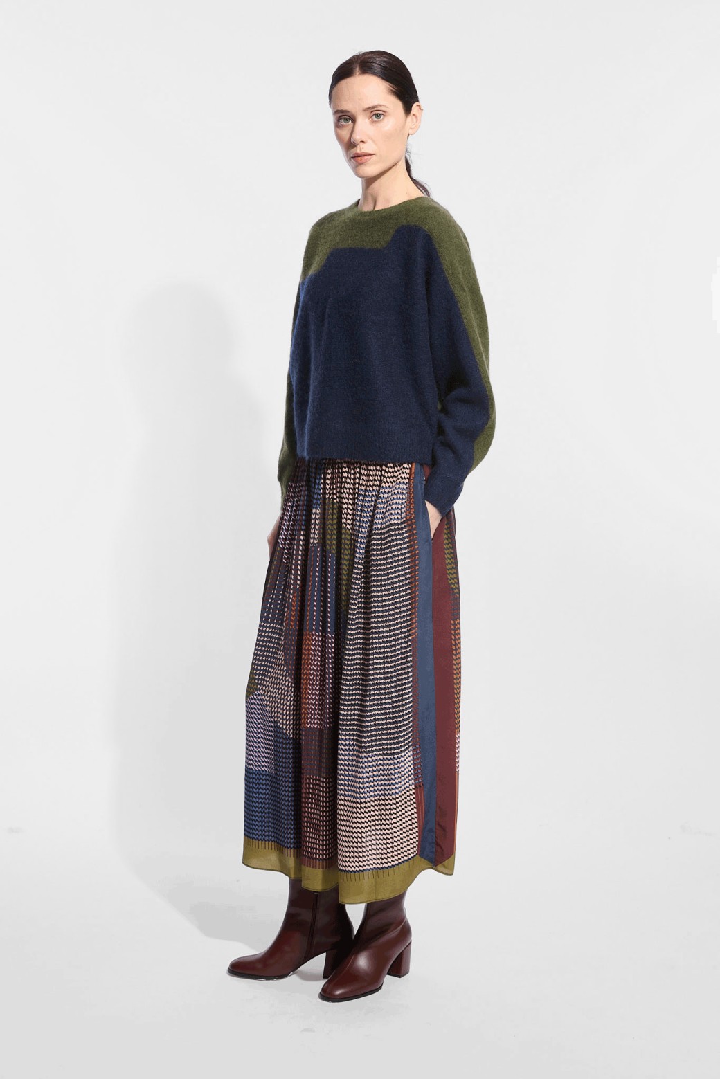 Pull Eliott Milos Vert Bleu