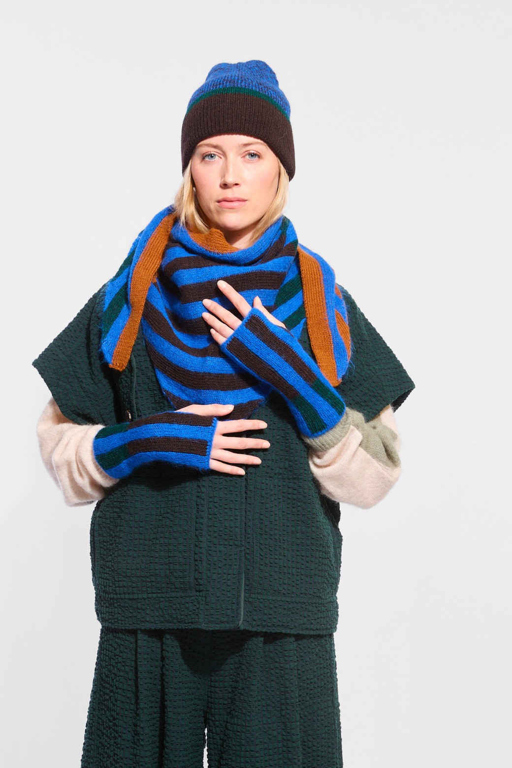 Bonnet Althea Vert Bleu