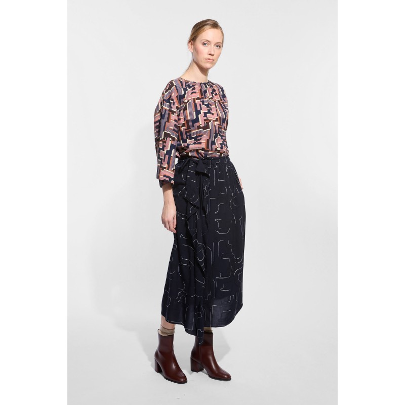 Navy Saskia Lyrique Skirt